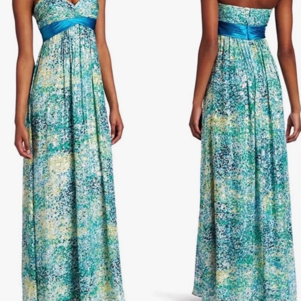 BCBG Silk Strapless Gown Dress